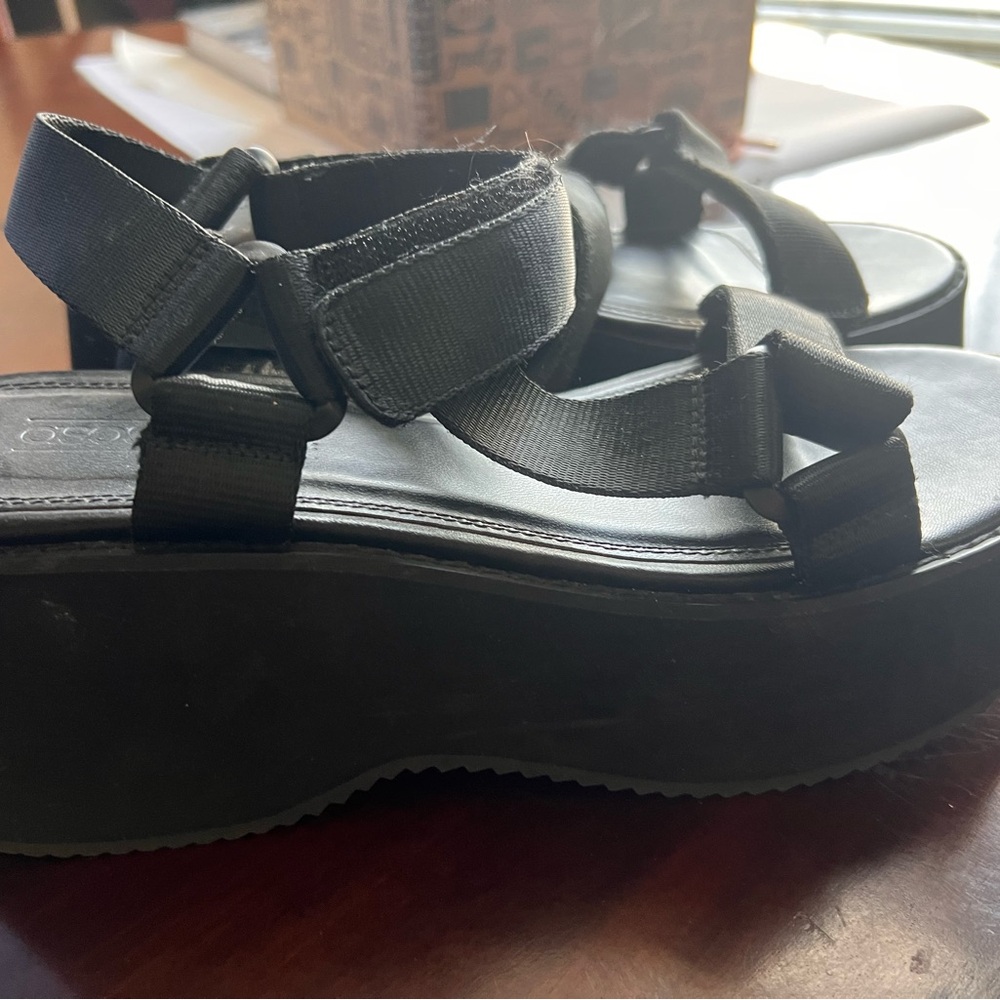 ASOS Black Platform Sport Sandals